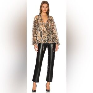 NWT Free People Out For The Night Top in Snake Combo Size XS